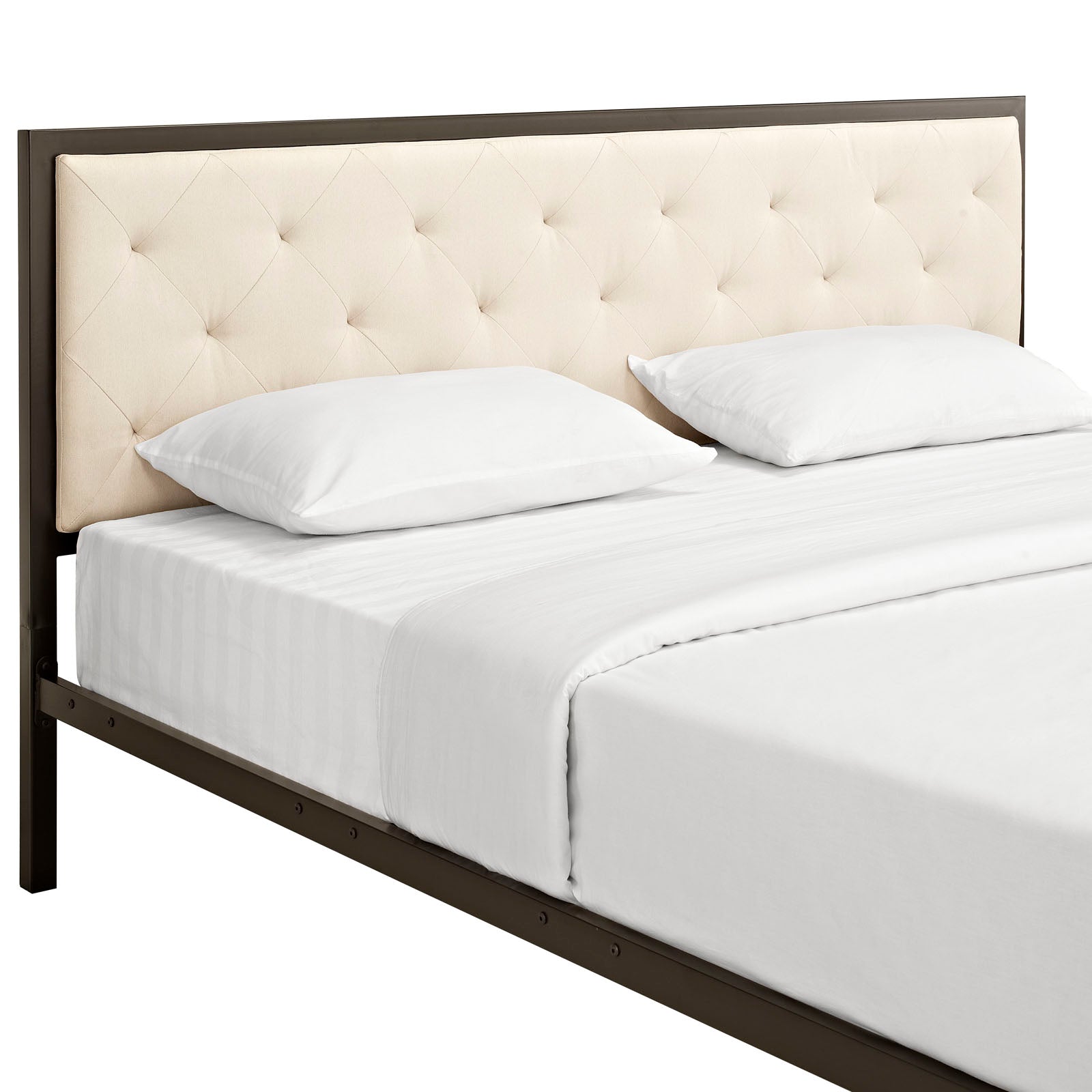 Mia Fabric King Bed by Modway