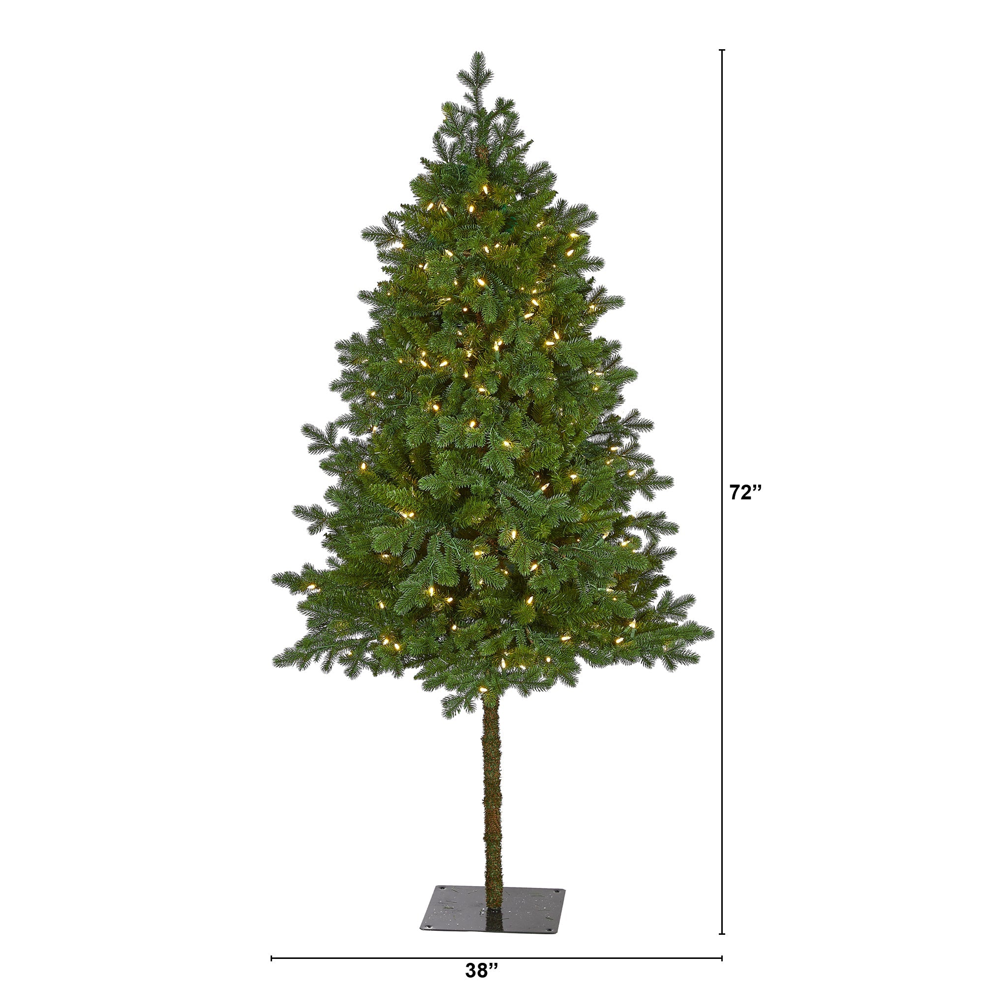 6' Swiss Alpine Artificial Christmas Tree w/ 250 Clear LED Lights