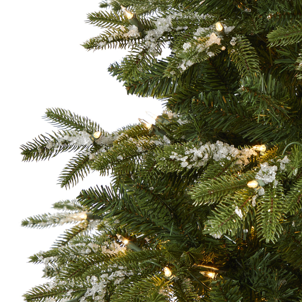 7' Snowed Grand Teton Artificial Christmas Tree with 500 Clear Lights