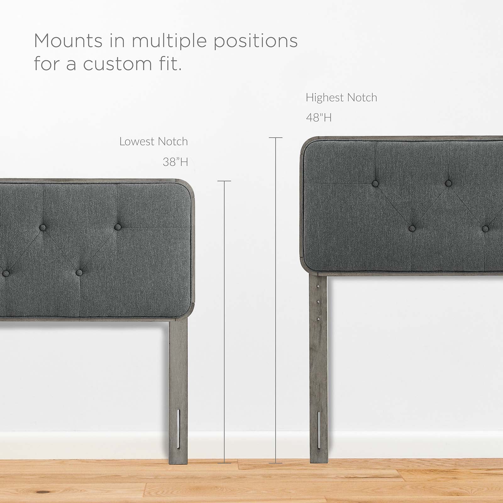 Collins Tufted Fabric and Wood King Headboard by Modway