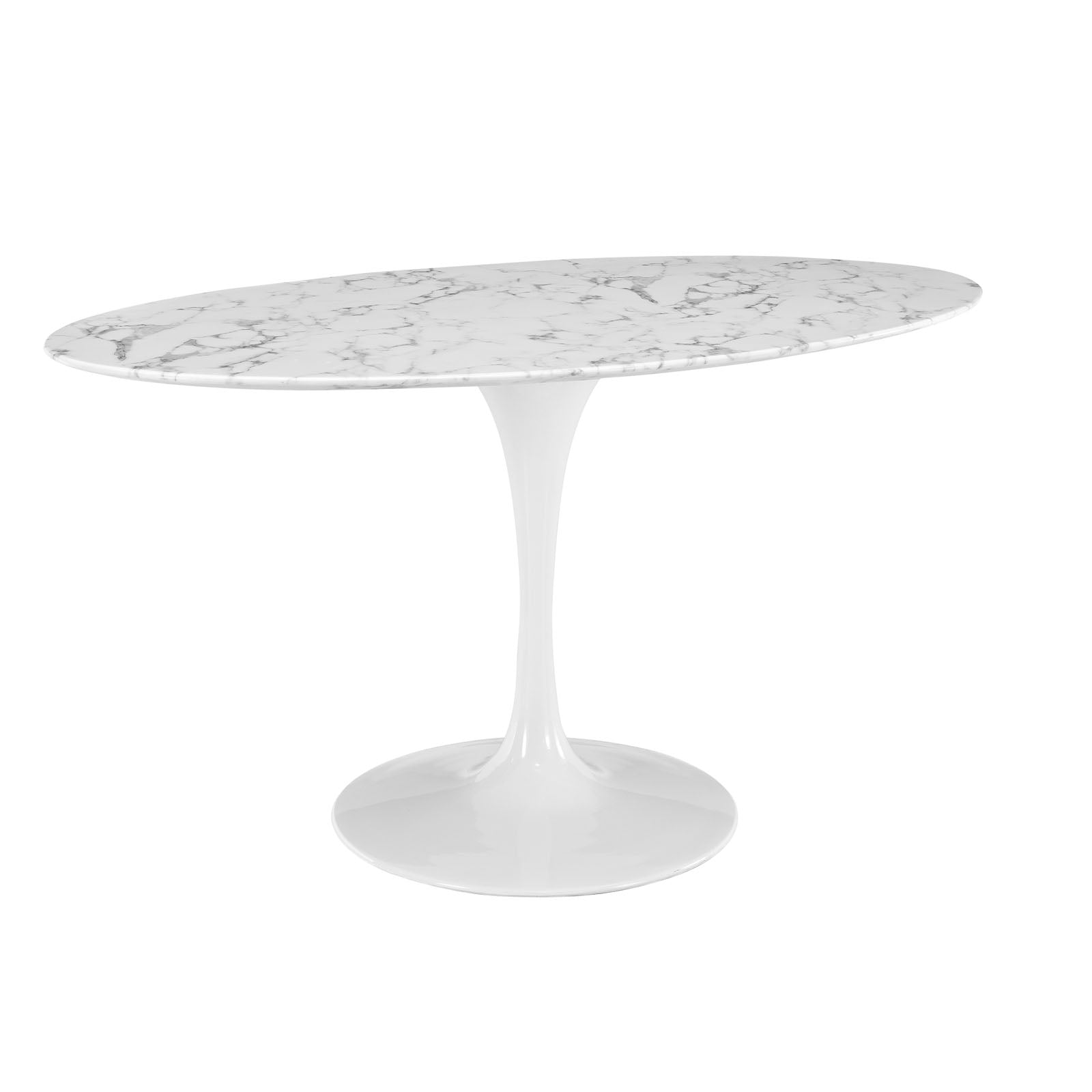 Lippa 60" Oval Faux Marble Dining Table by Modway