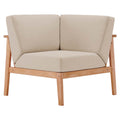 Sedona Outdoor Patio Eucalyptus Wood Sectional Sofa Corner Chair by Modway