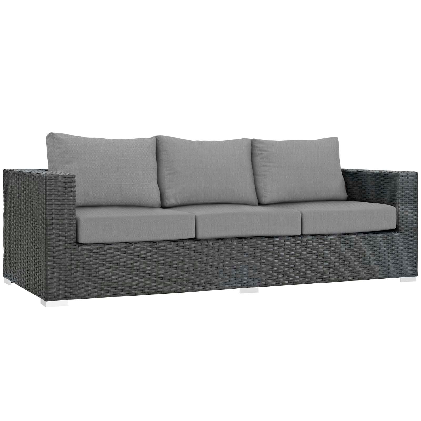 Sojourn 3 Piece Outdoor Patio Sunbrella¨ Sectional Set by Modway