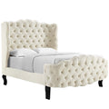 Violette Tufted Wingback Performance Velvet Queen Platform Bed by Modway