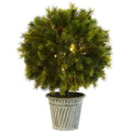 18"  Pine Ball in Iron Top