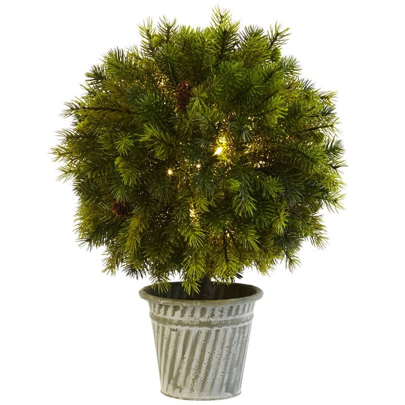 18"  Pine Ball in Iron Top