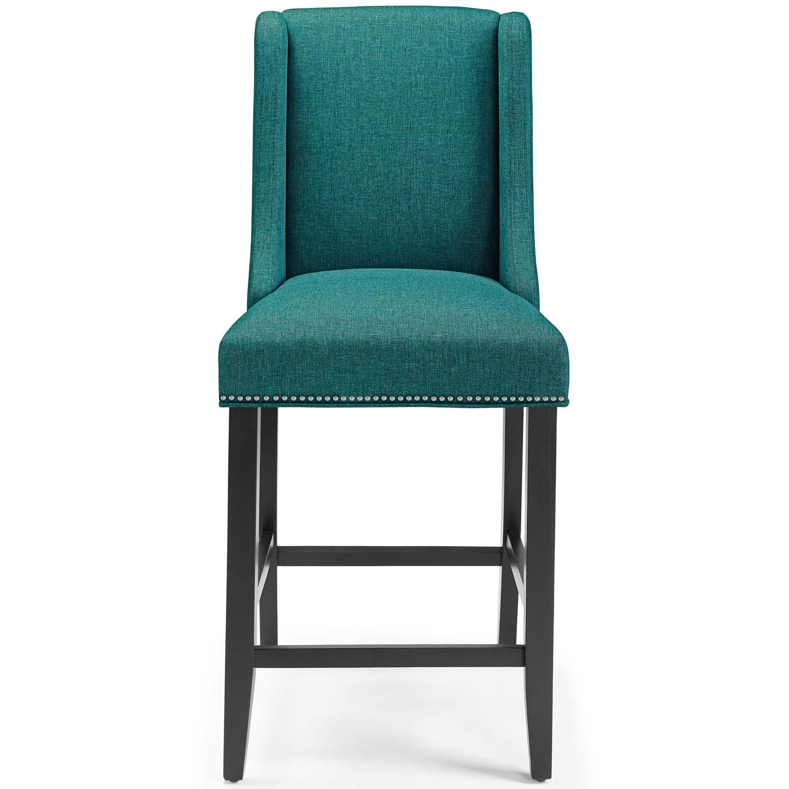 Baron Upholstered Fabric Counter Stool Set of 2 by Modway