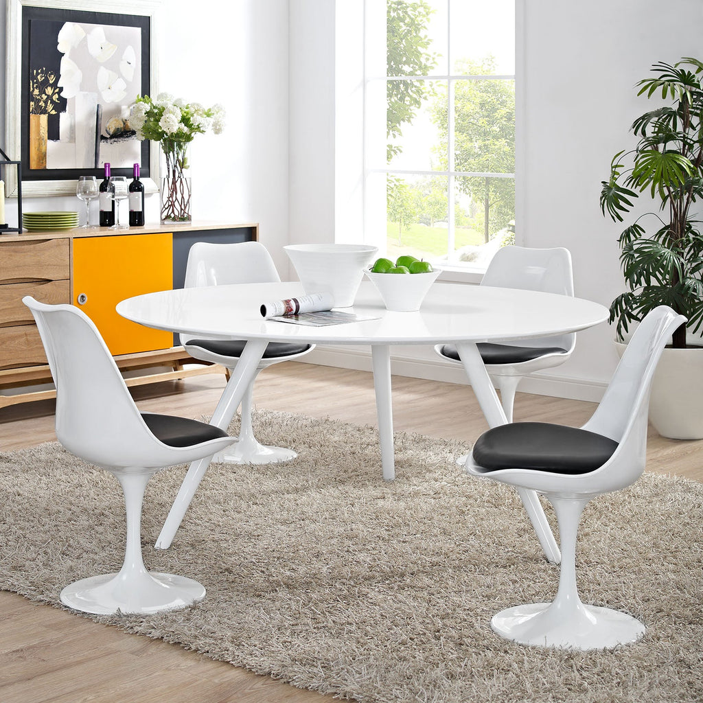 Lippa 60" Round Wood Dining Table with Tripod Base by Modway