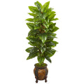 59" Large Leaf Philodendron Artificial Plant in Decorative Planter (Real Touch)