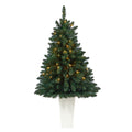 52' Northern Rocky Spruce Artificial Christmas Tree w/ 100 Clear Lights
