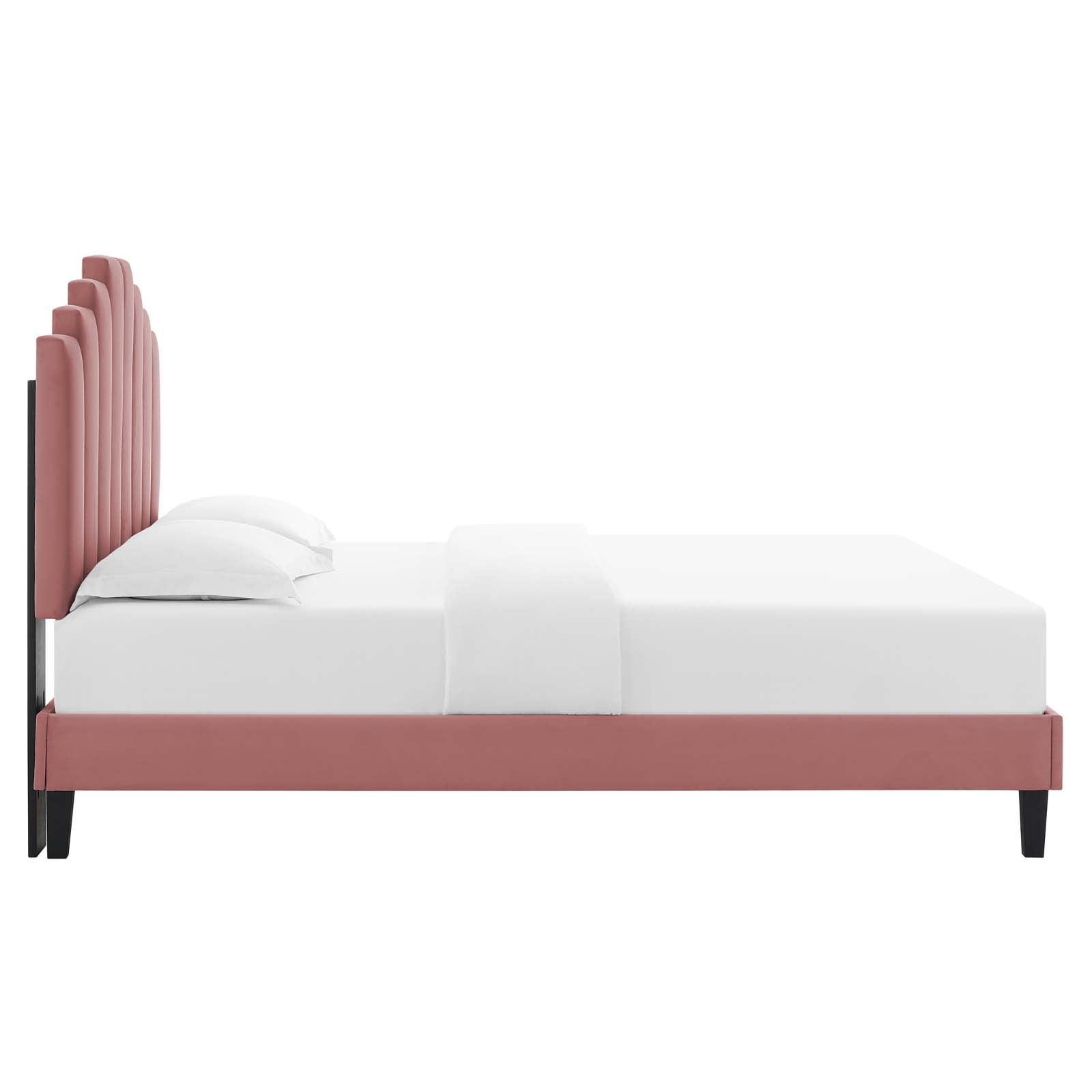 Elise Performance Velvet King Platform Bed by Modway