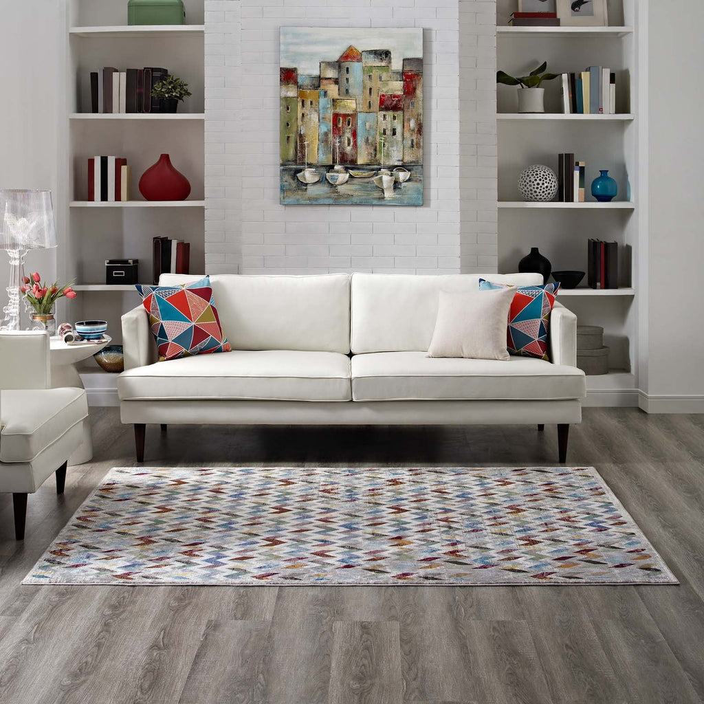 Gemma Chevron Mosaic 5x8 Area Rug by Modway