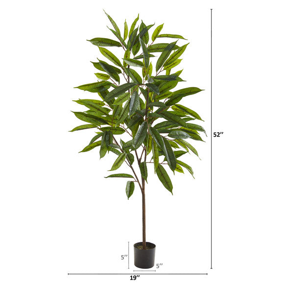 52" Long Leaf Ficus Artificial Plant