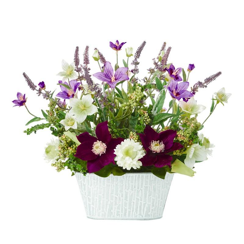 13"  Mixed Flower Artificial Arrangement in Decorative Vase