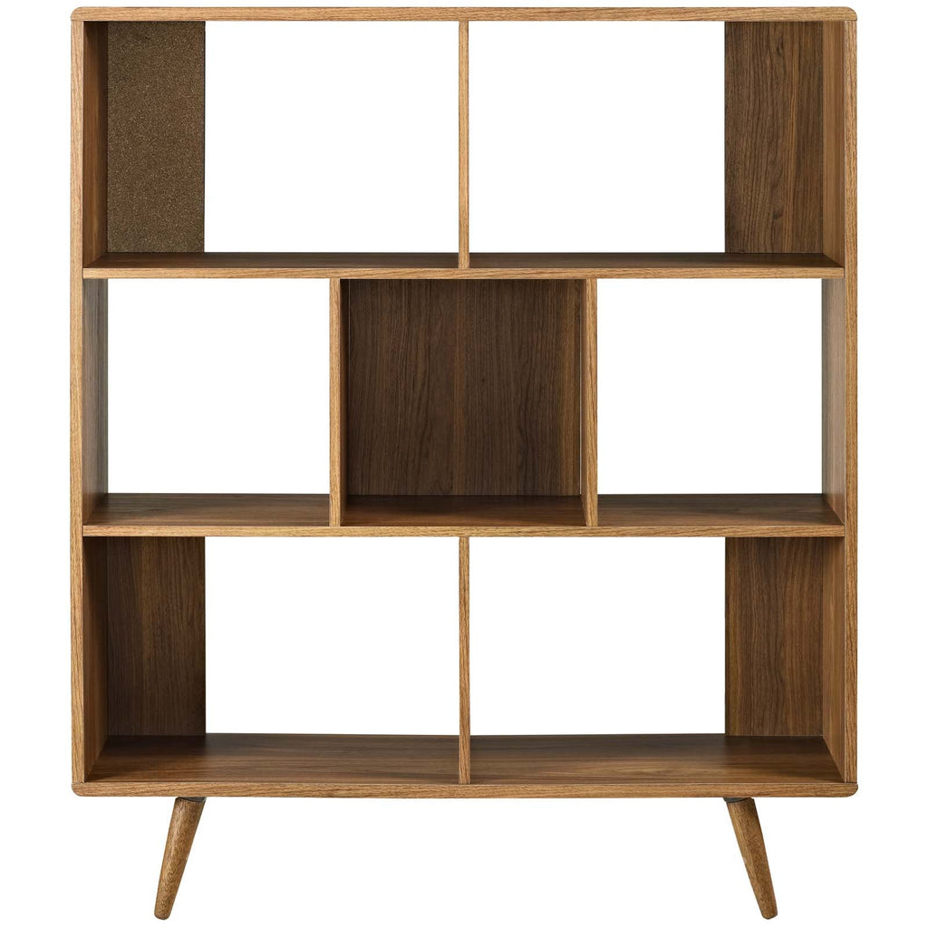 Transmit 7 Shelf Wood Grain Bookcase by Modway