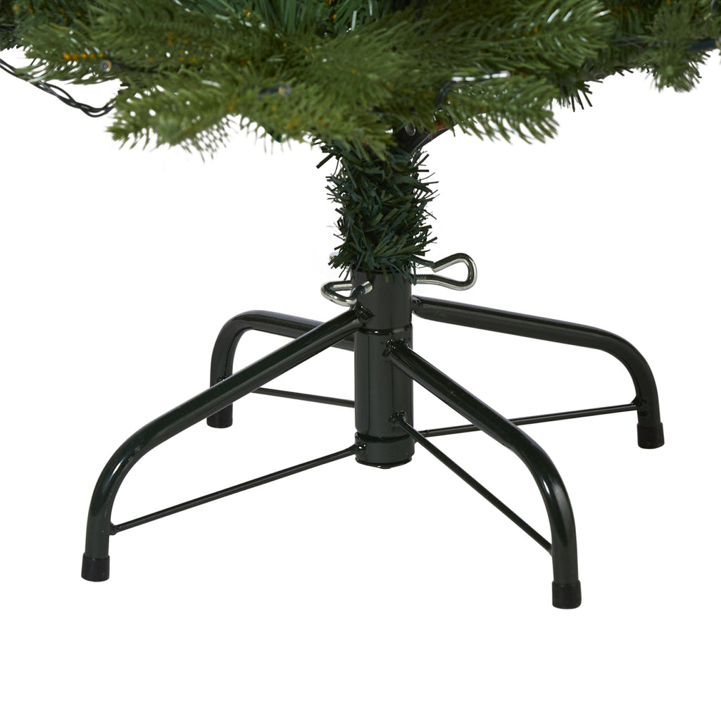 4' Swedish Fir Artificial Christmas Tree w/ 160 Warm White LED Lights & 403 Bend