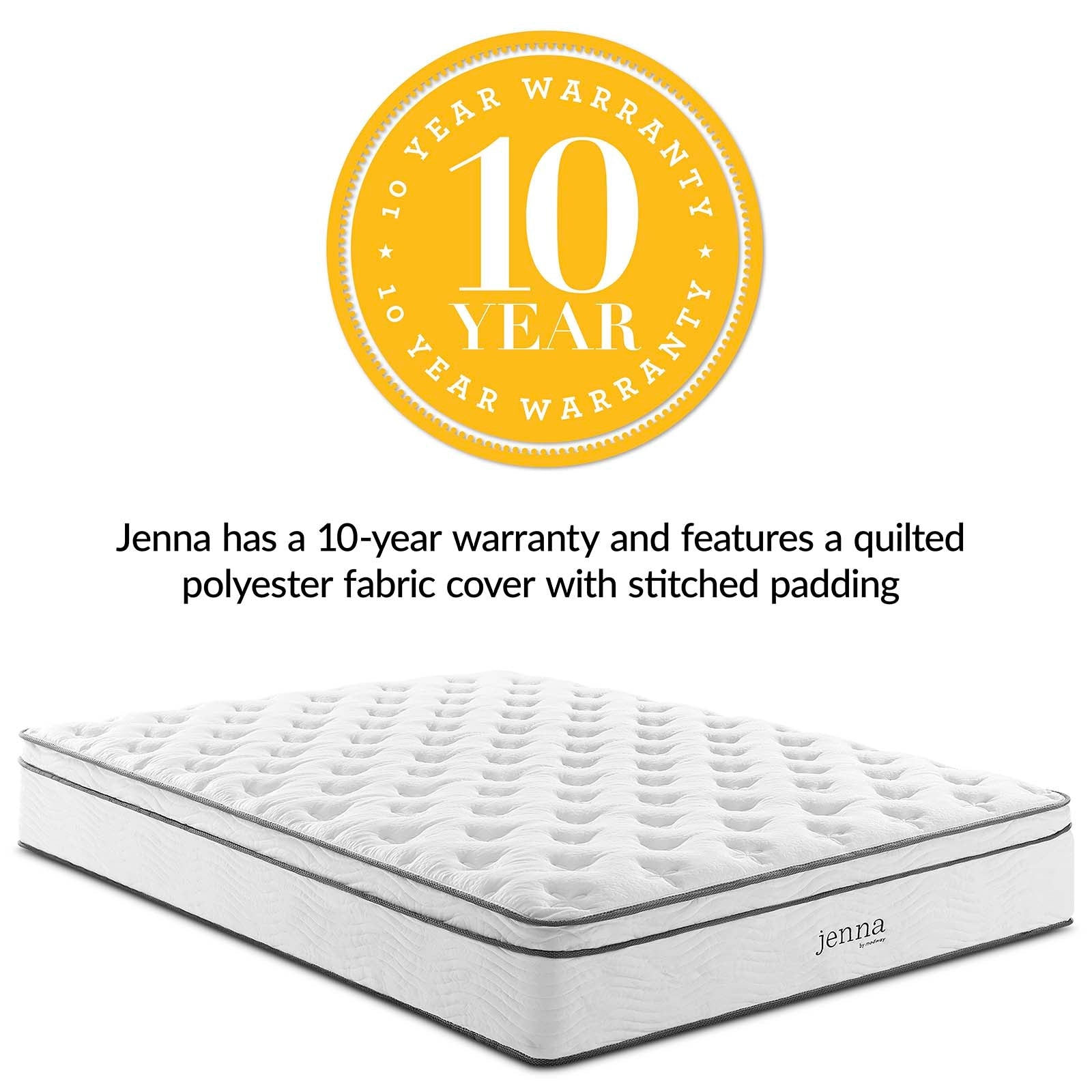 Jenna 8" Innerspring and Foam King Mattress by Modway