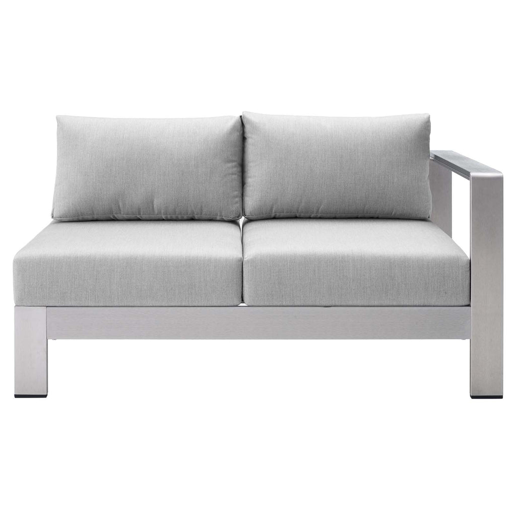 Shore Sunbrella¨ Fabric Aluminum Outdoor Patio Right-Arm Loveseat by Modway