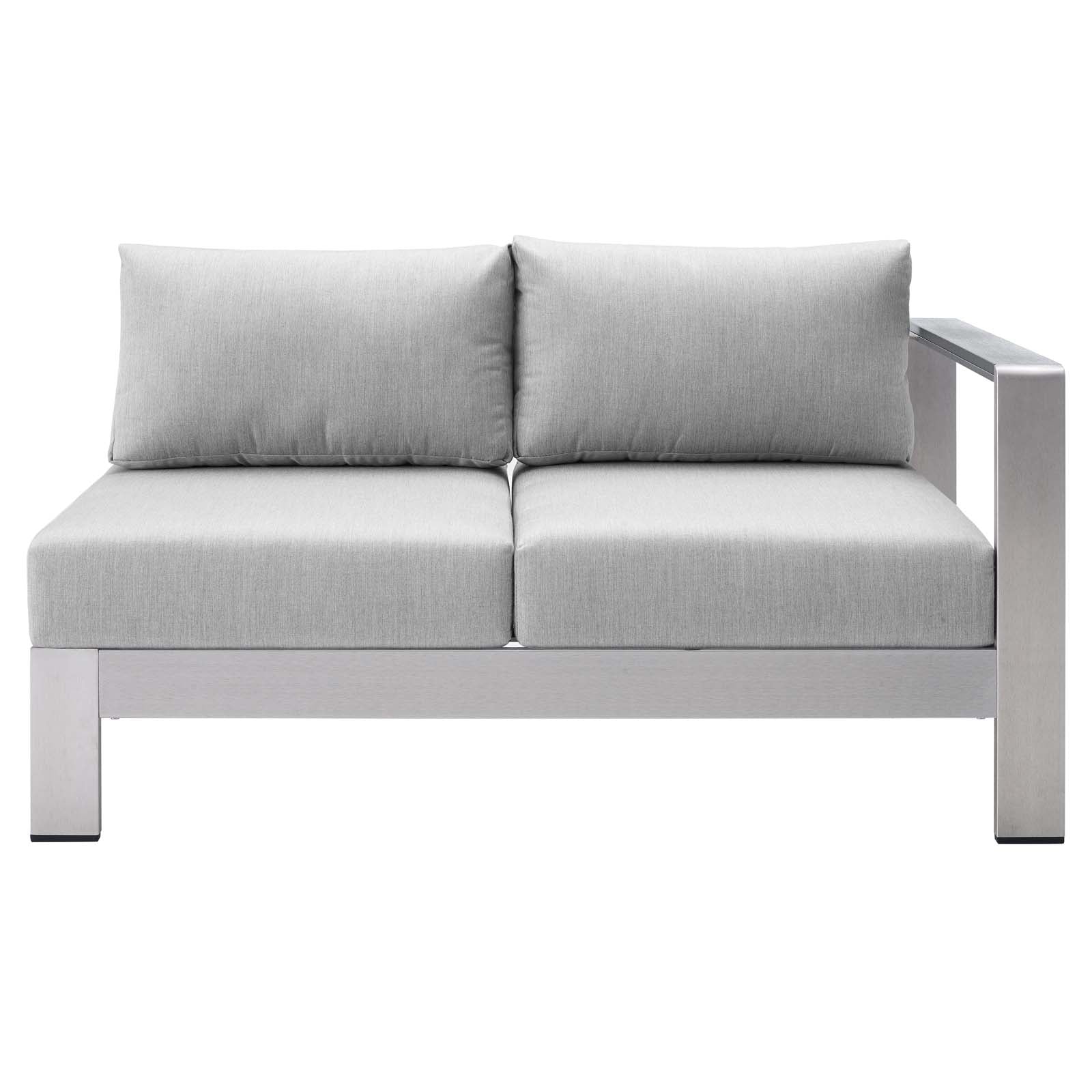 Shore Sunbrella¨ Fabric Aluminum Outdoor Patio Right-Arm Loveseat by Modway