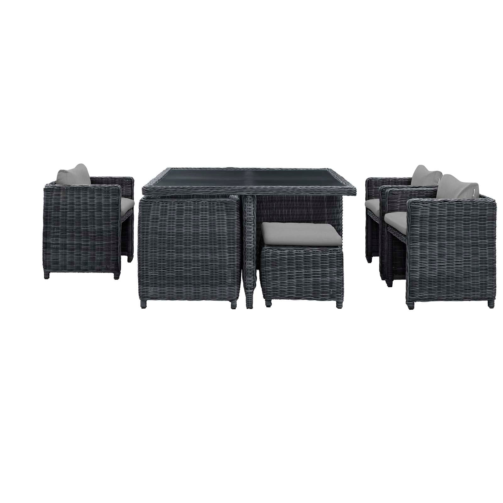 Summon 9 Piece Outdoor Patio Sunbrella¨ Dining Set by Modway
