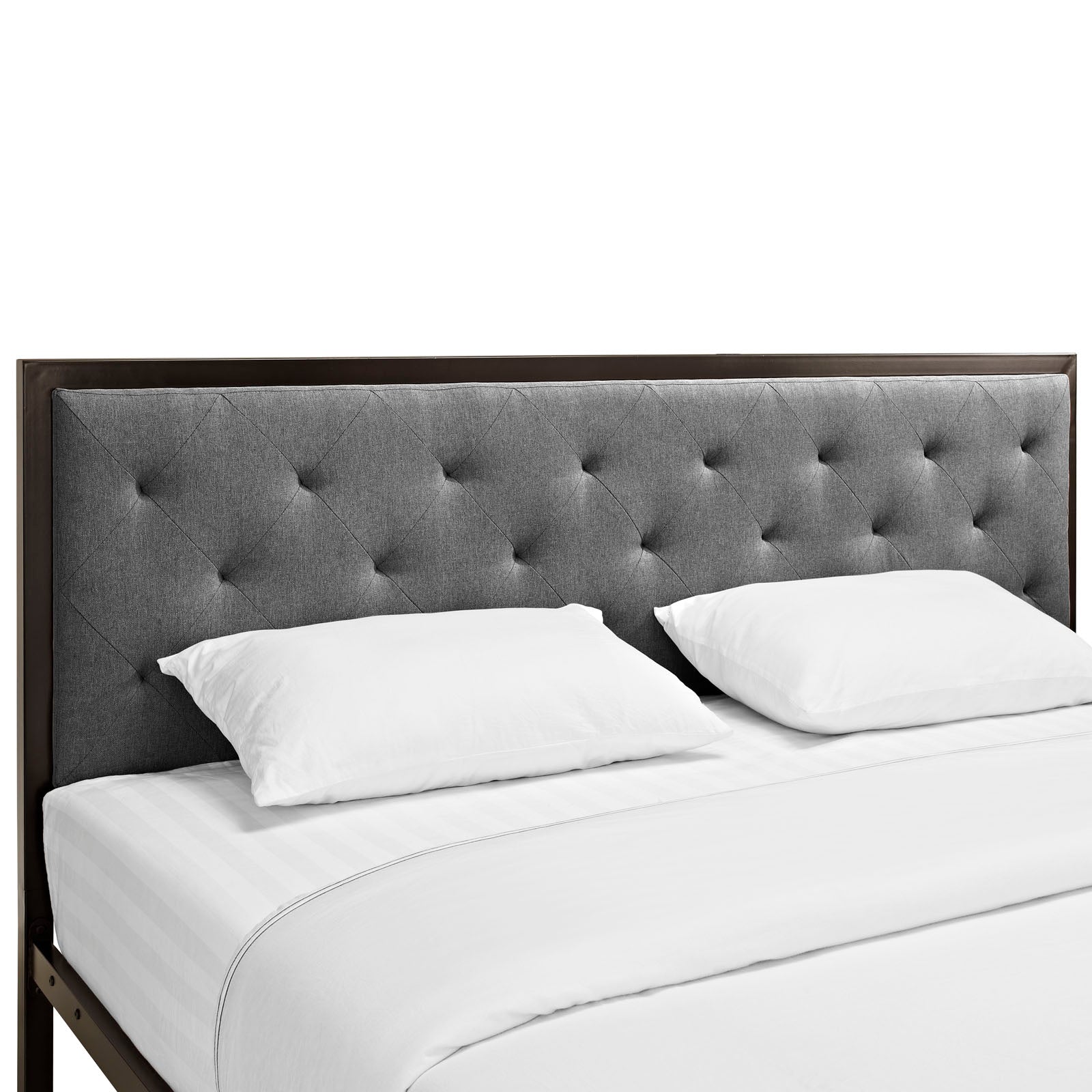 Mia Fabric King Bed by Modway