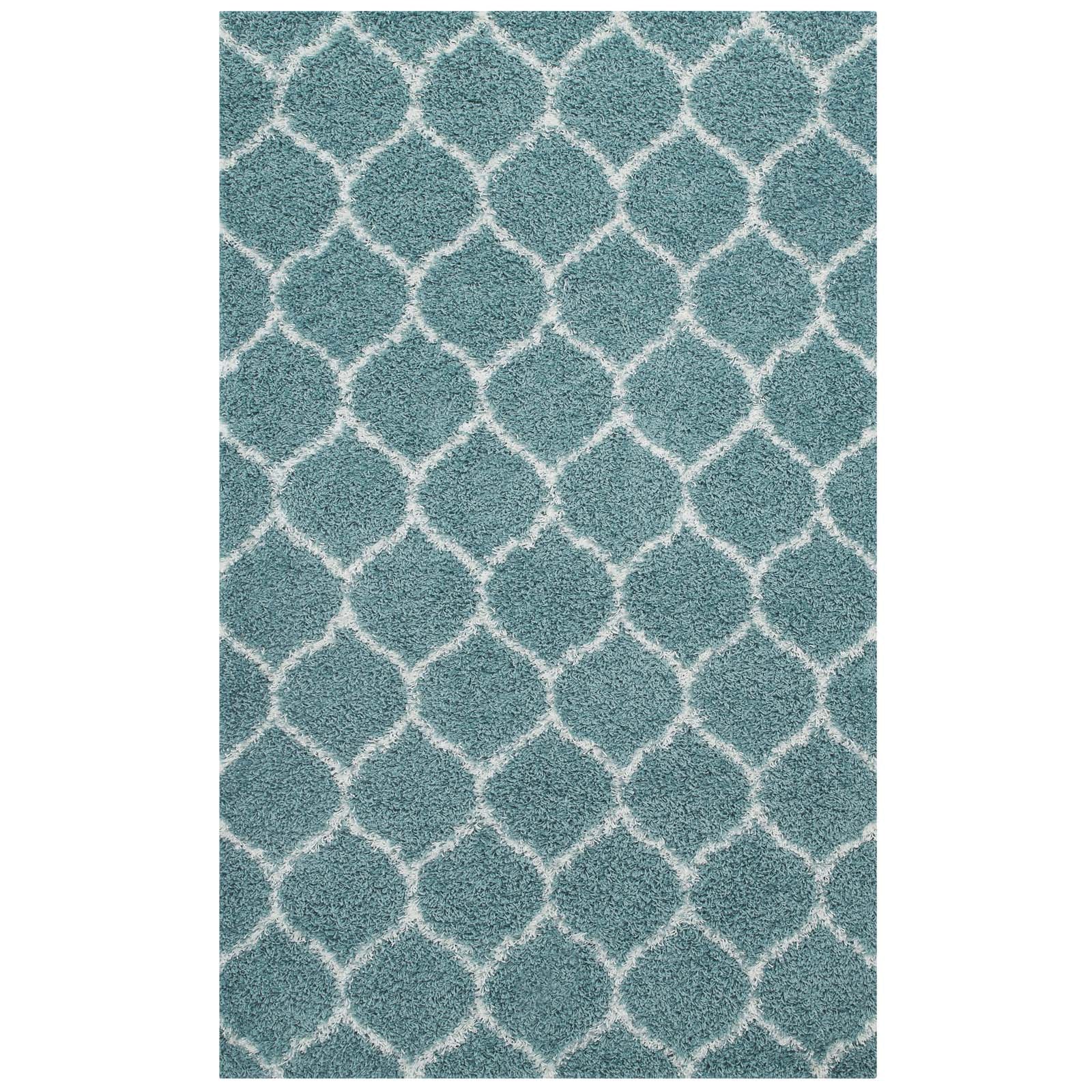 Solvea Moroccan Trellis 8x10 Shag Area Rug by Modway