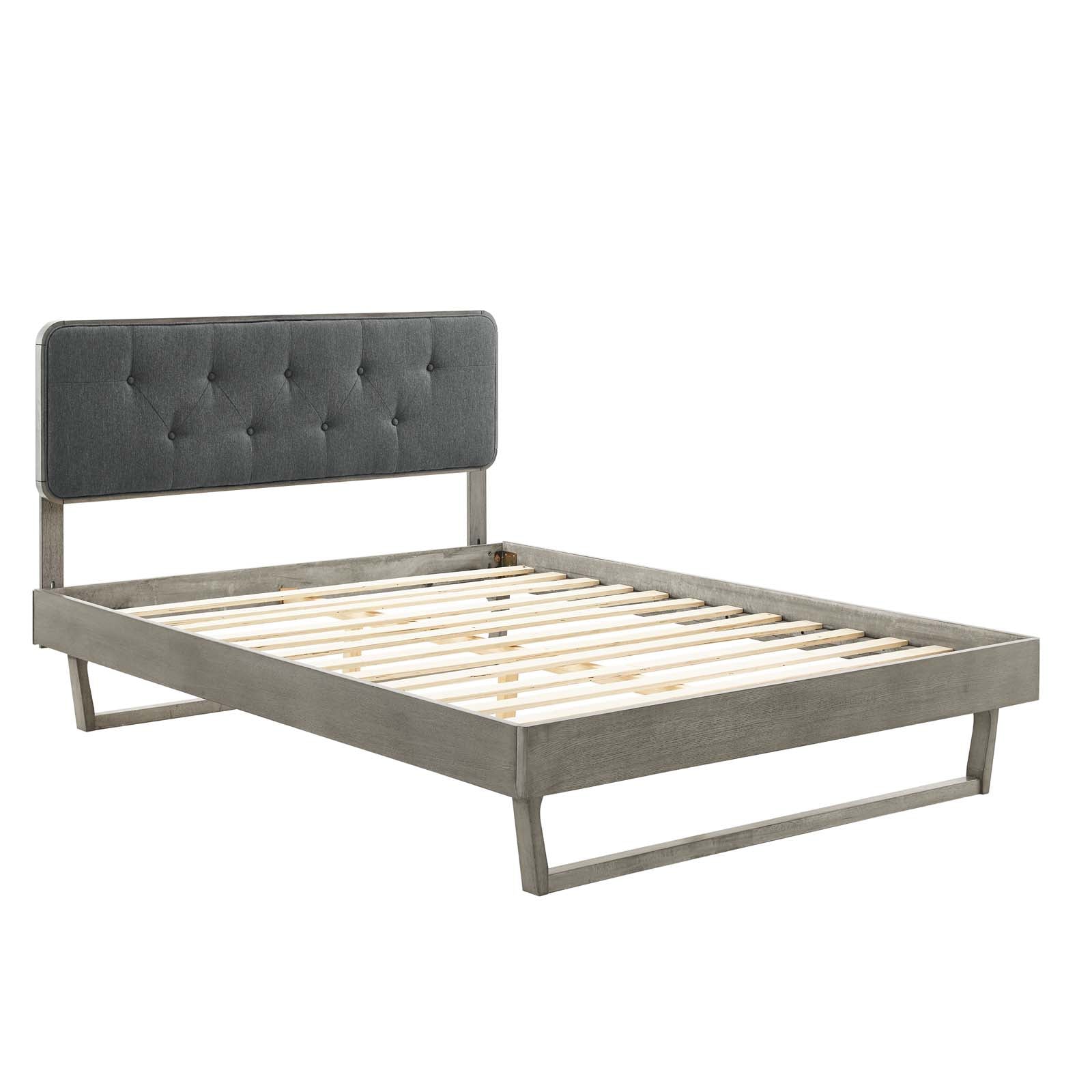 Bridgette Wood King Platform Bed With Angular Frame by Modway