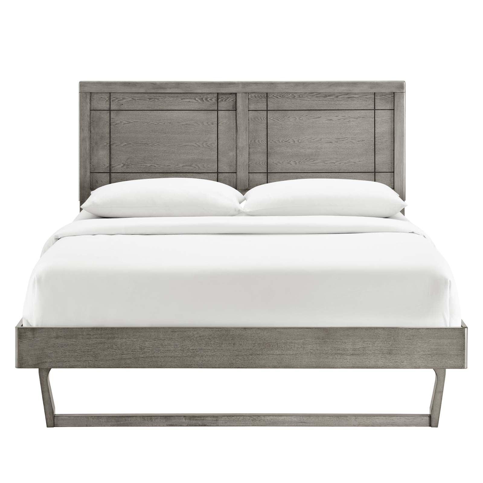 Marlee Wood Queen Platform Bed With Angular Frame by Modway