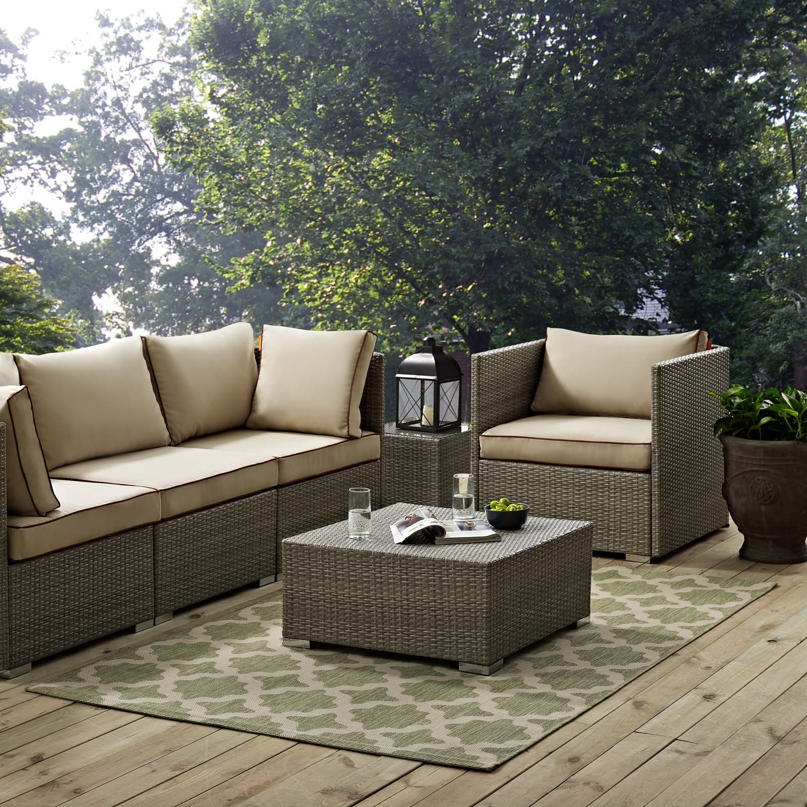 Cerelia Moroccan Trellis Indoor and Outdoor 8x10 Area Rug by Modway