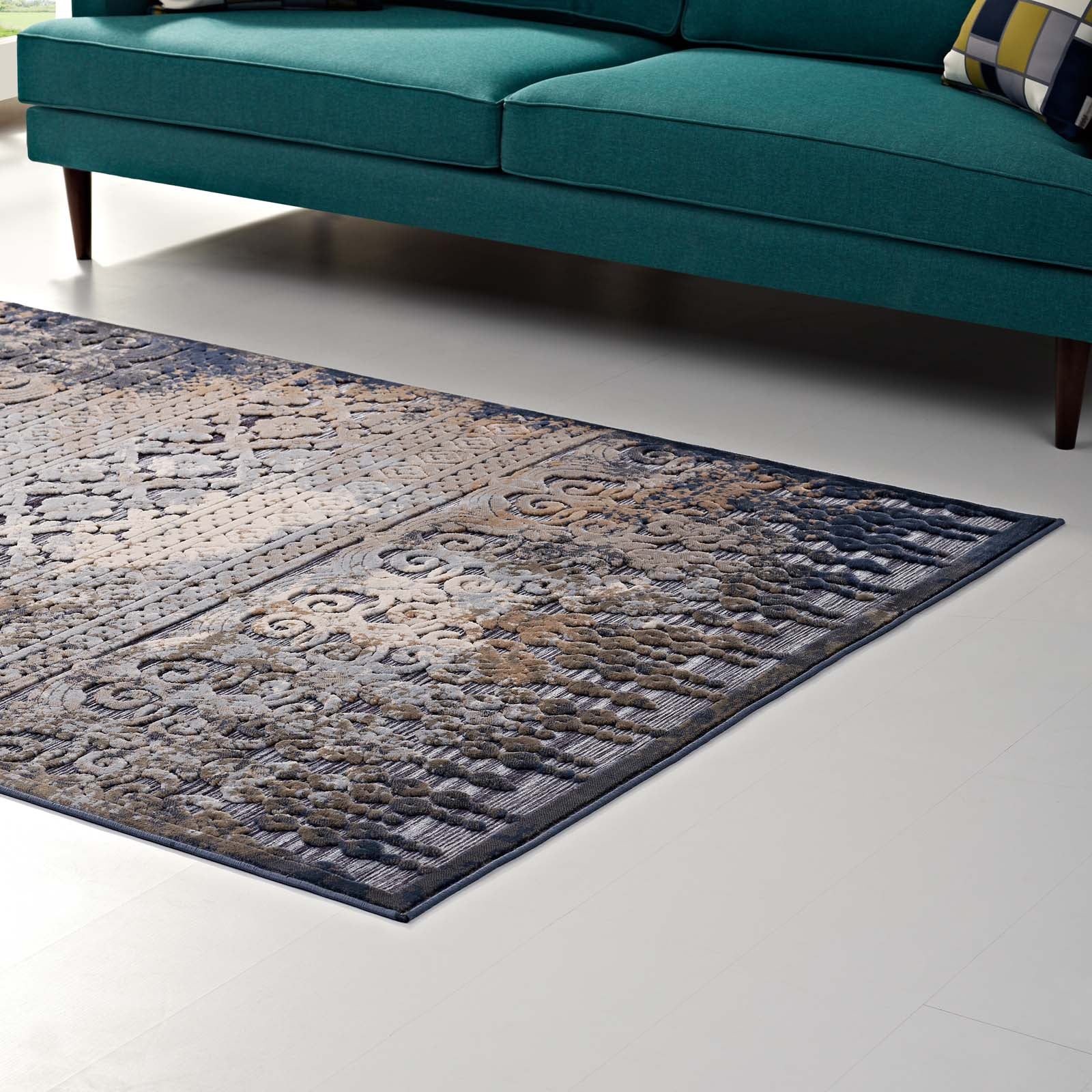 Kalene Distressed Vintage Turkish 8X10 Area Rug by Modway