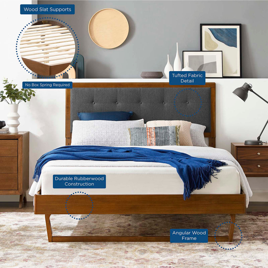 Willow Wood Queen Platform Bed With Angular Frame by Modway