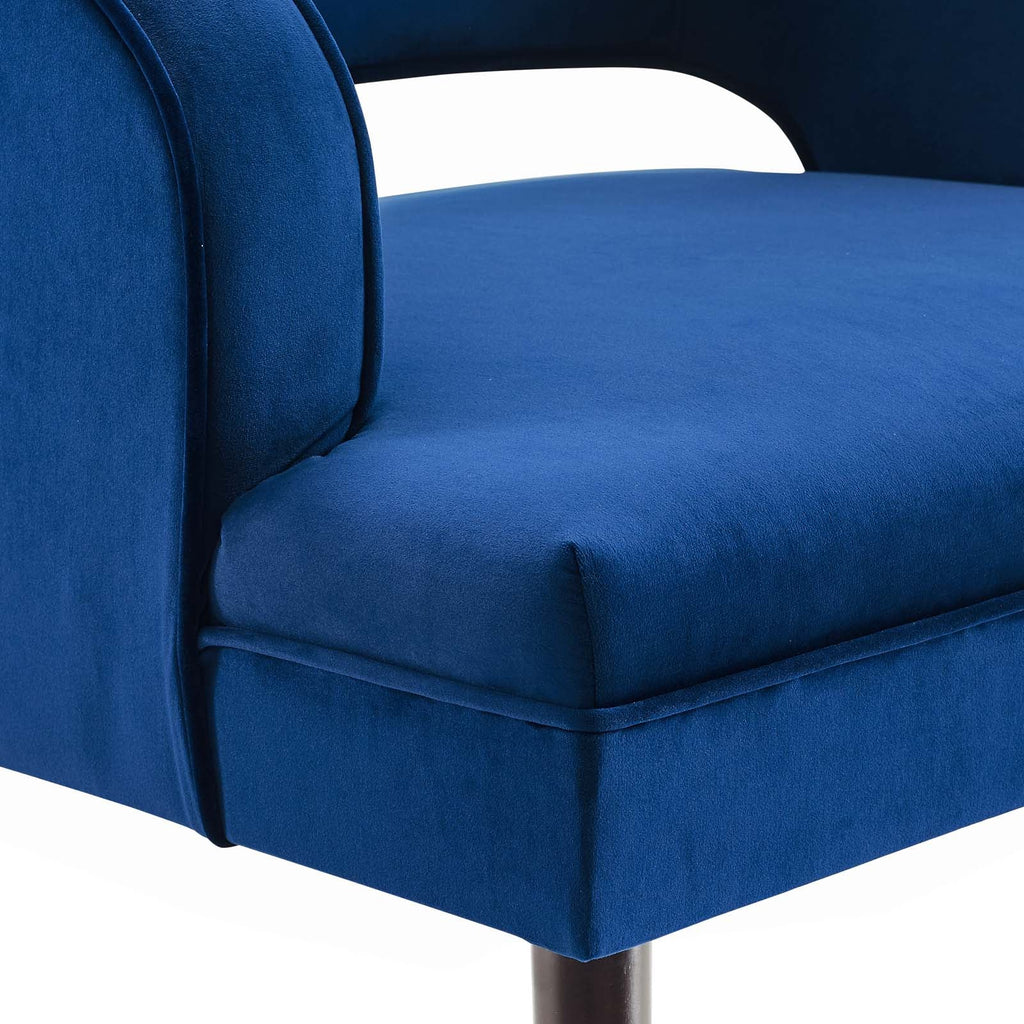 Traipse Button Tufted Open Back Performance Velvet Armchair by Modway
