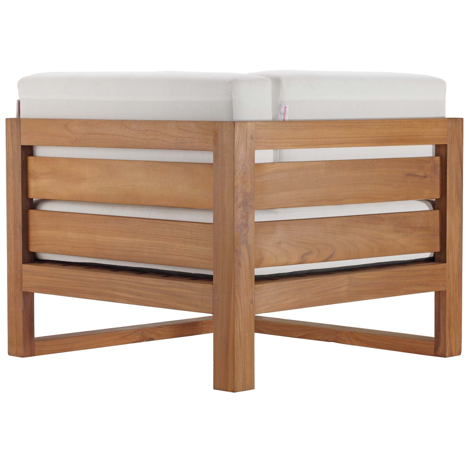 Upland Outdoor Patio Teak Wood Corner Chair by Modway