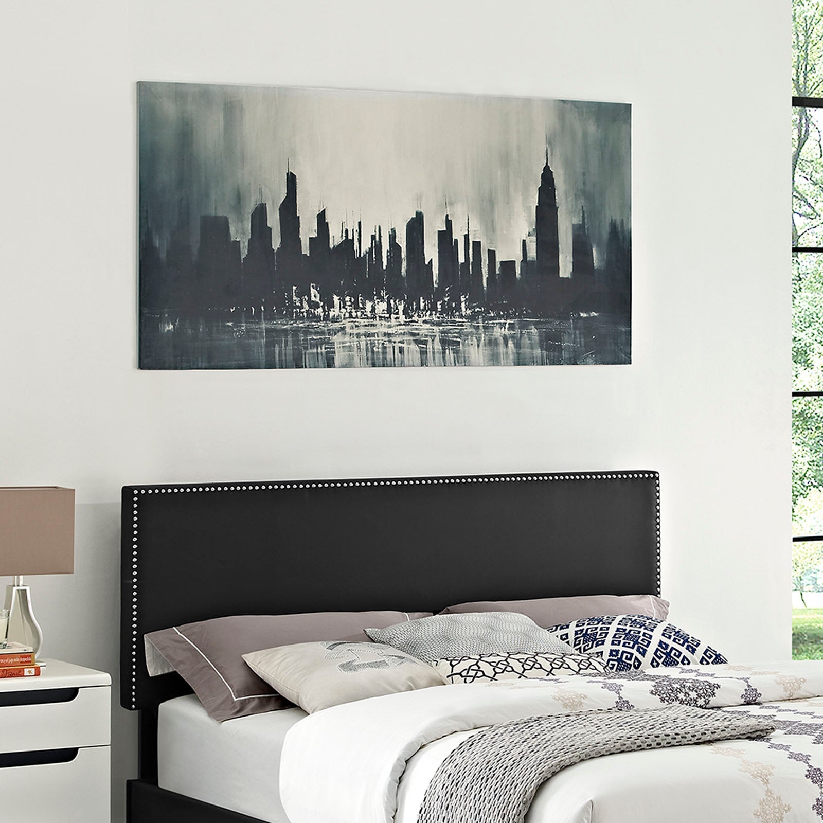 Phoebe Upholstered Vinyl King Headboard by Modway