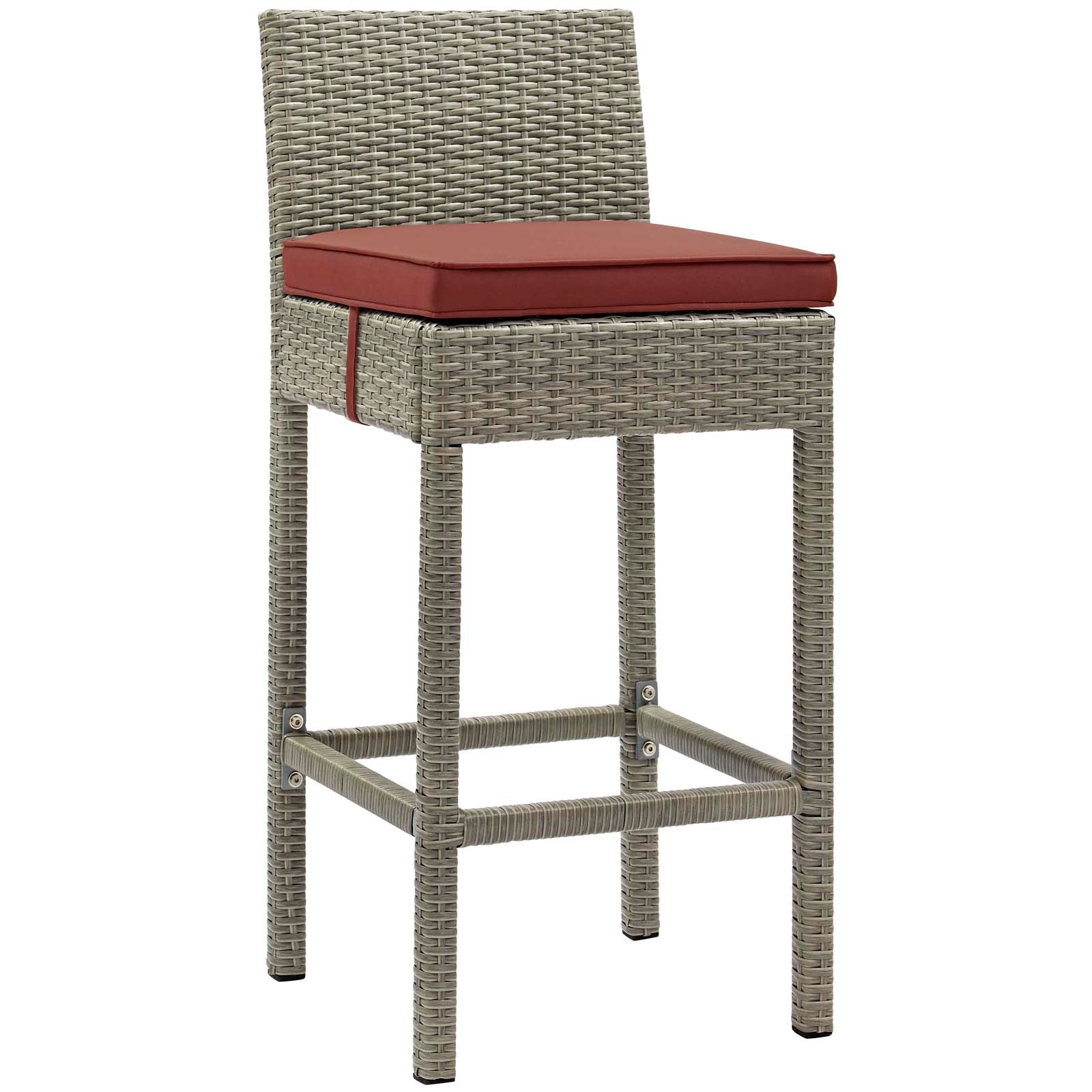 Conduit Outdoor Patio Wicker Rattan Bar Stool Set of 4 by Modway