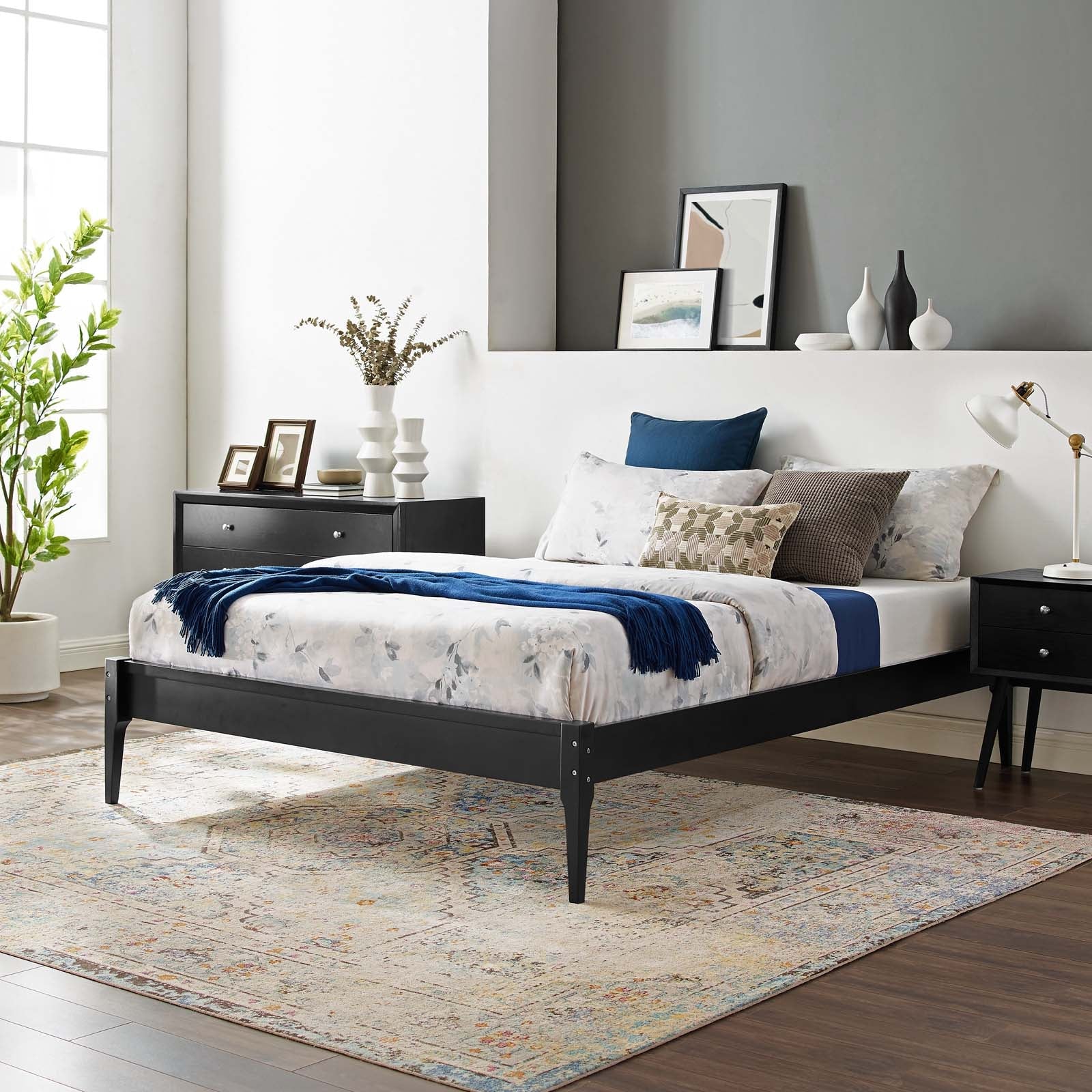 June Wood Queen Platform Bed Frame by Modway