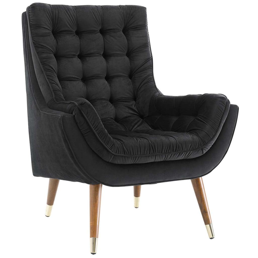 Suggest Button Tufted Performance Velvet Lounge Chair by Modway