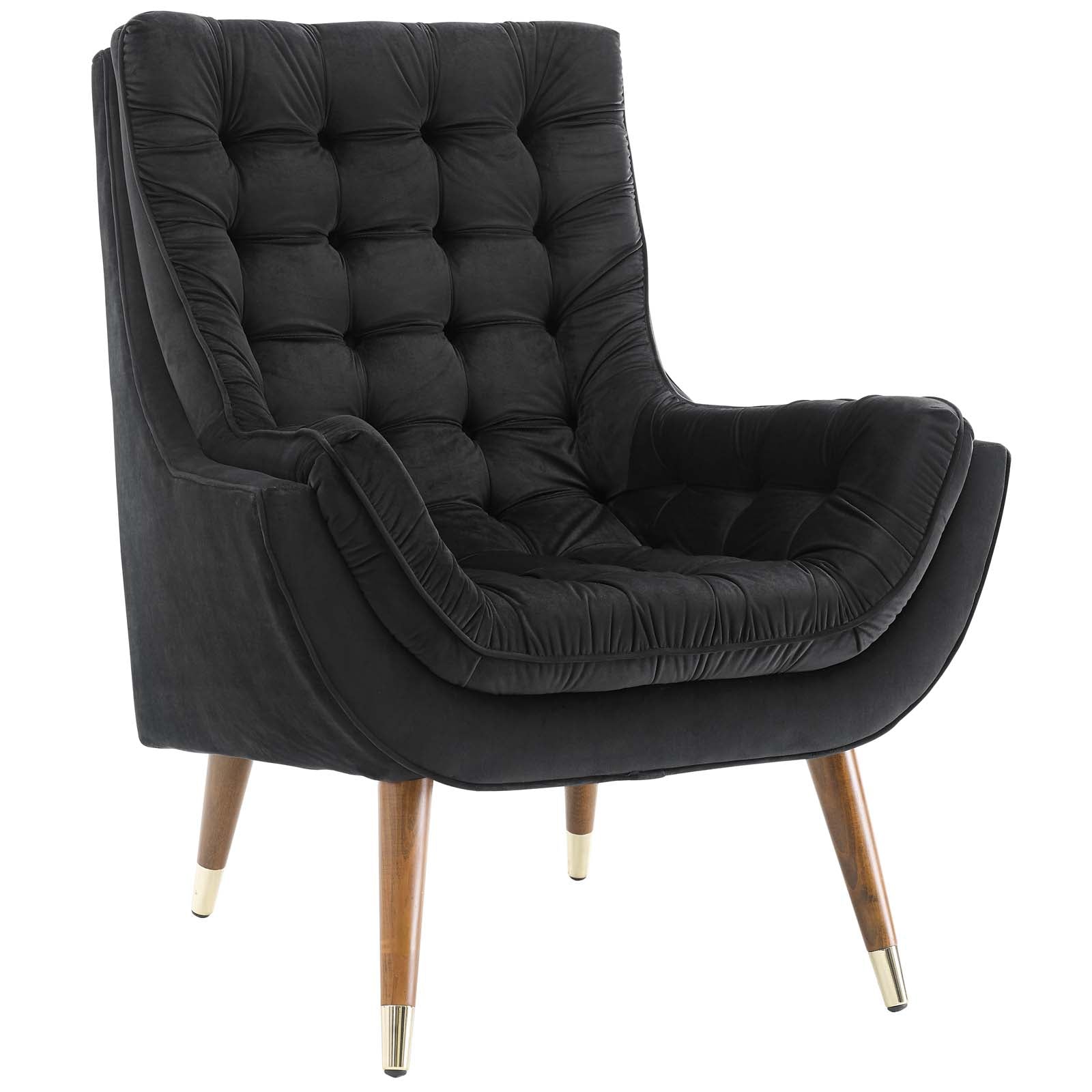 Suggest Button Tufted Performance Velvet Lounge Chair by Modway