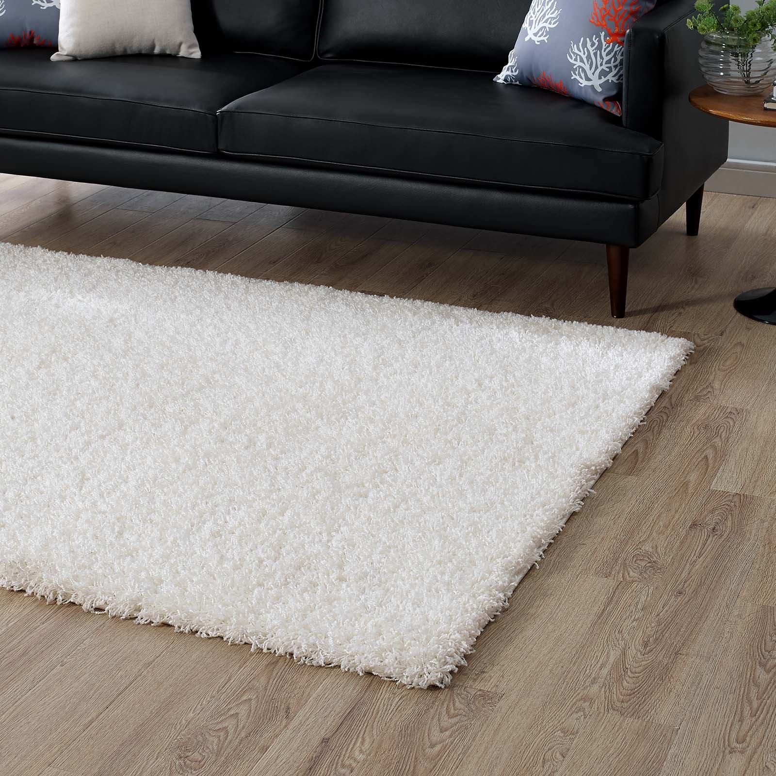 Enyssa Solid 5x8 Shag Area Rug by Modway