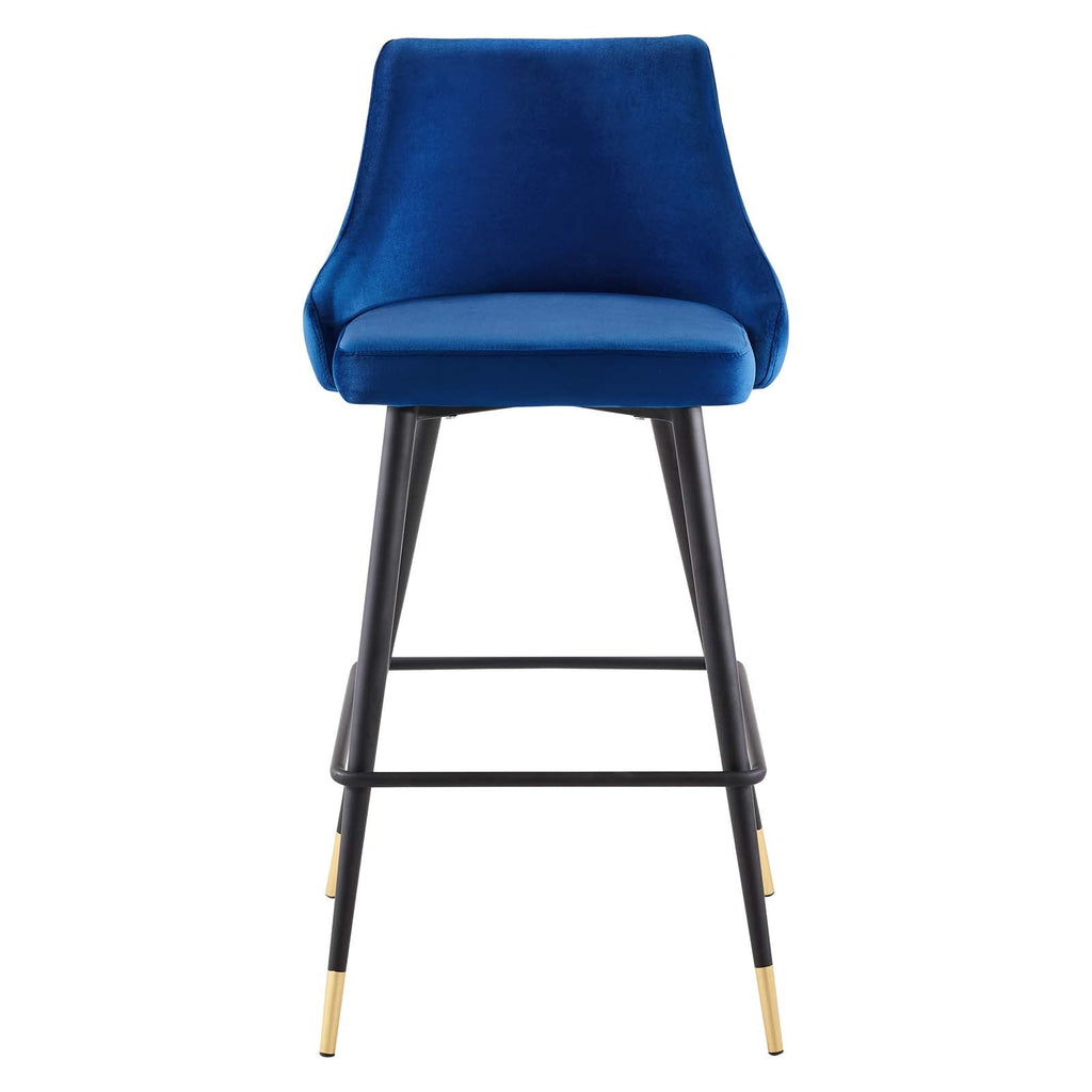 Adorn Performance Velvet Bar Stool Set of 2 by Modway