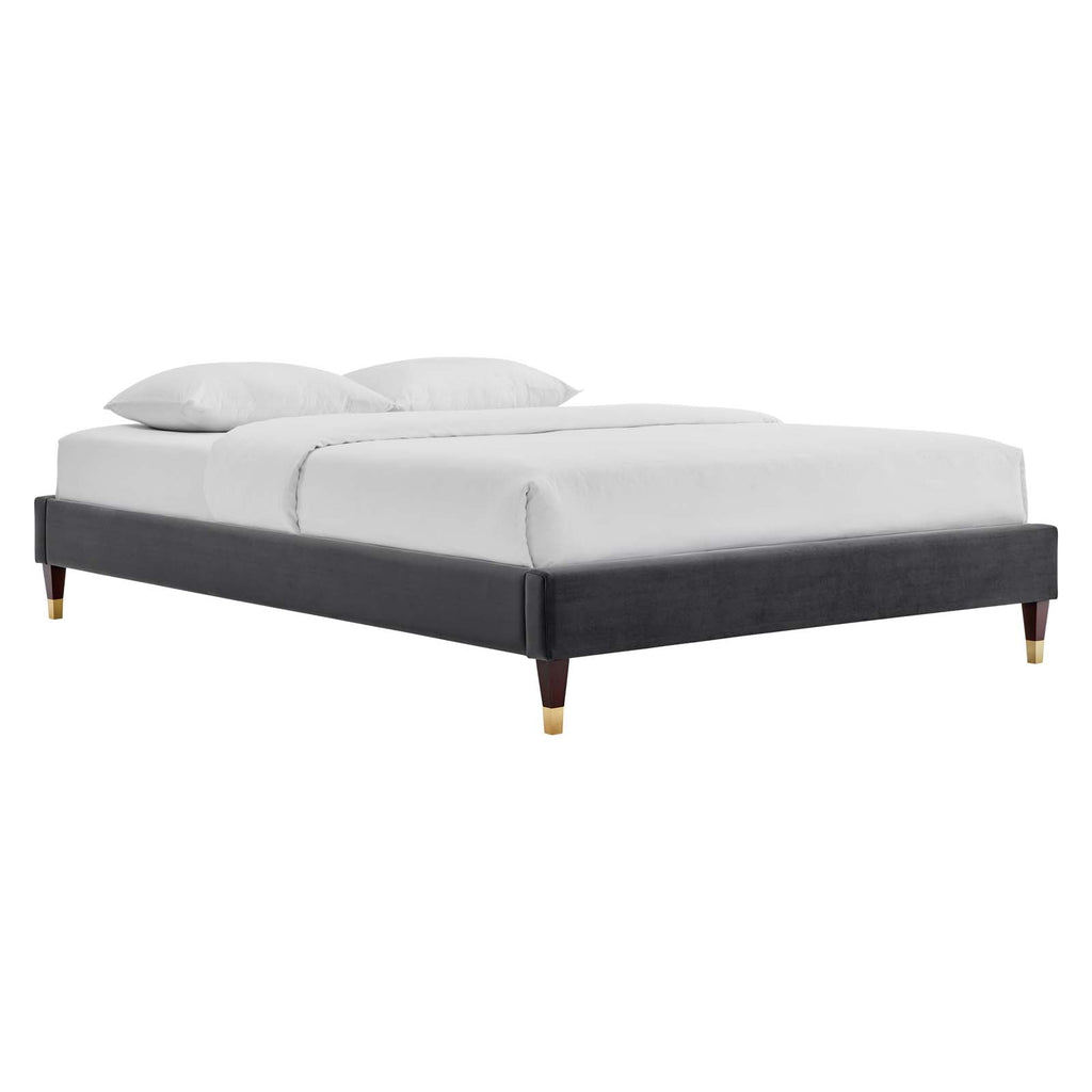 Harlow Performance Velvet King Platform Bed Frame by Modway