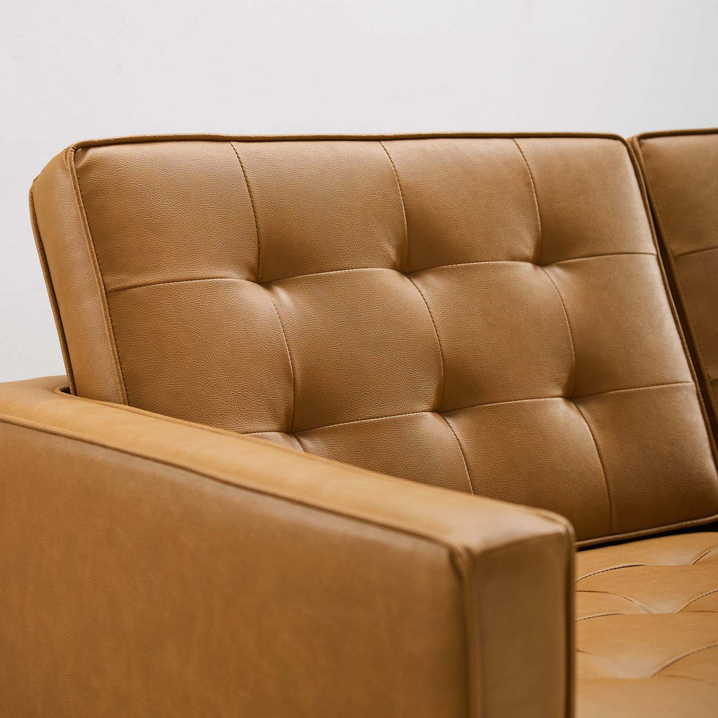 Loft Tufted Vegan Leather Loveseat by Modway