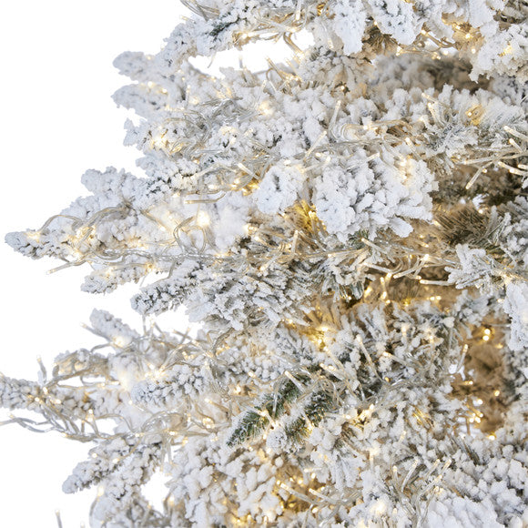 9' Flocked Grand Northern Rocky Fir Artificial Christmas Tree