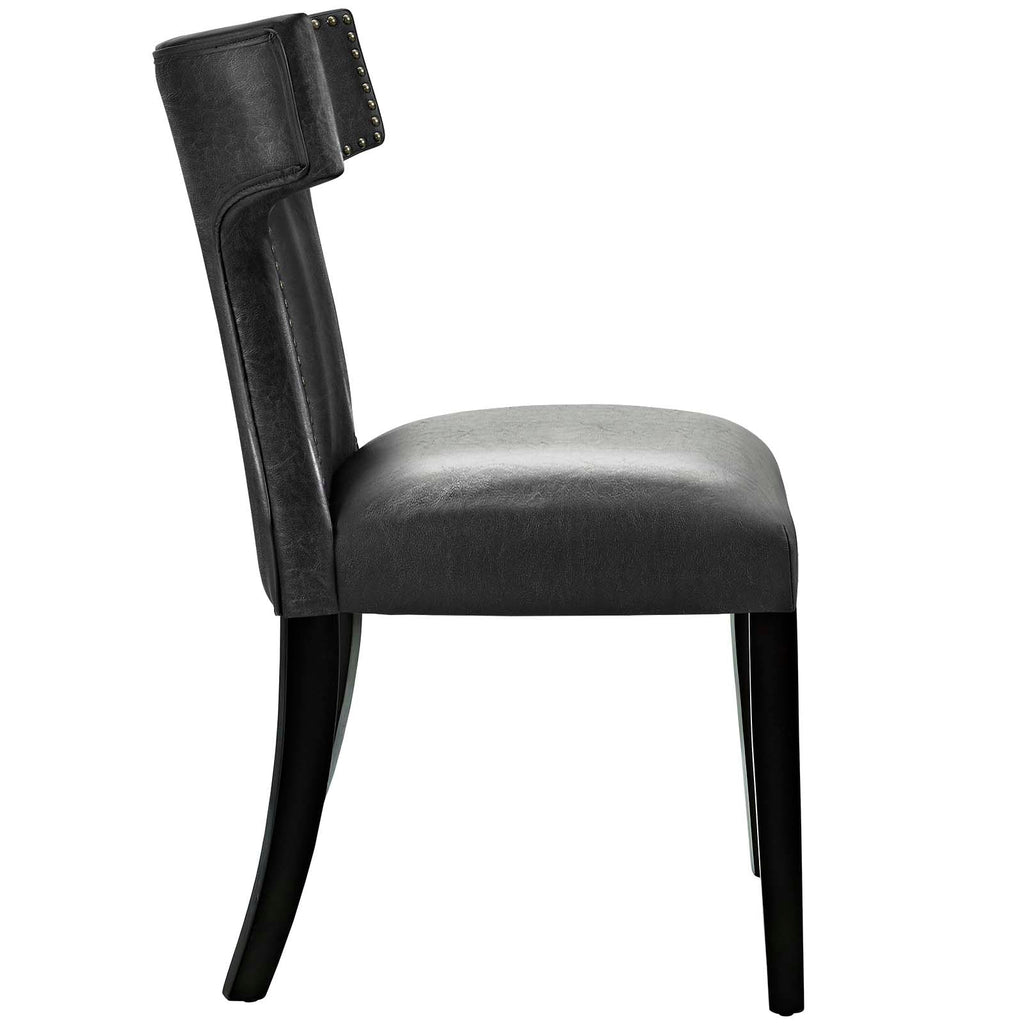 Curve Vinyl Dining Chair Set of 2 by Modway