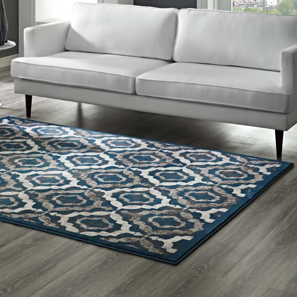 Kalinda Rustic Vintage Moroccan Trellis 8x10 Area Rug by Modway