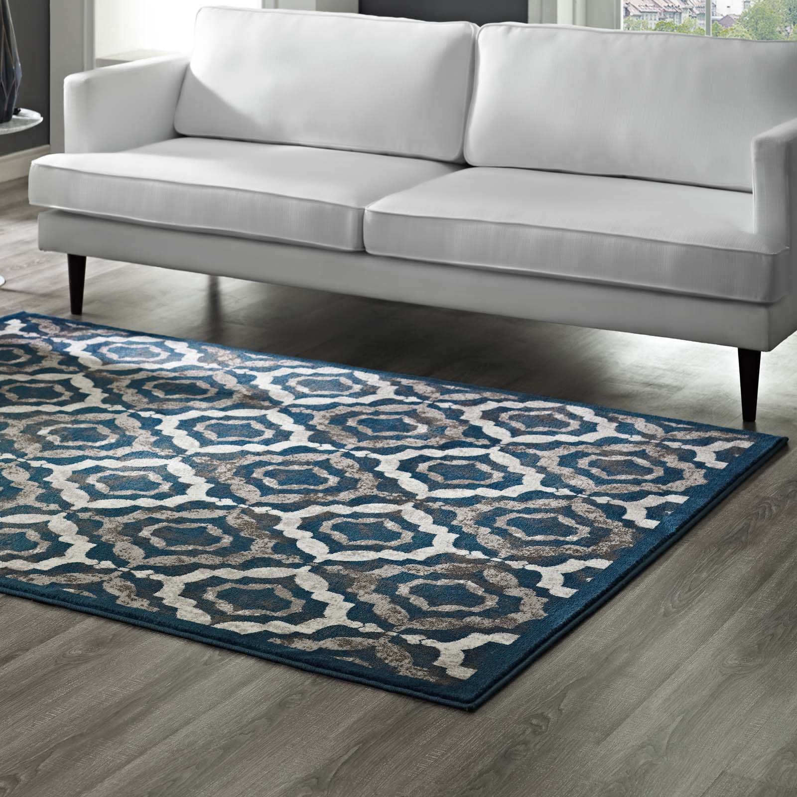 Kalinda Rustic Vintage Moroccan Trellis 8x10 Area Rug by Modway