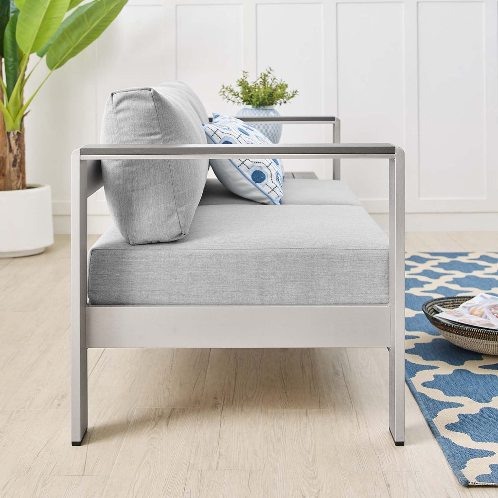 Shore Sunbrella¨ Fabric Aluminum Outdoor Patio Loveseat by Modway