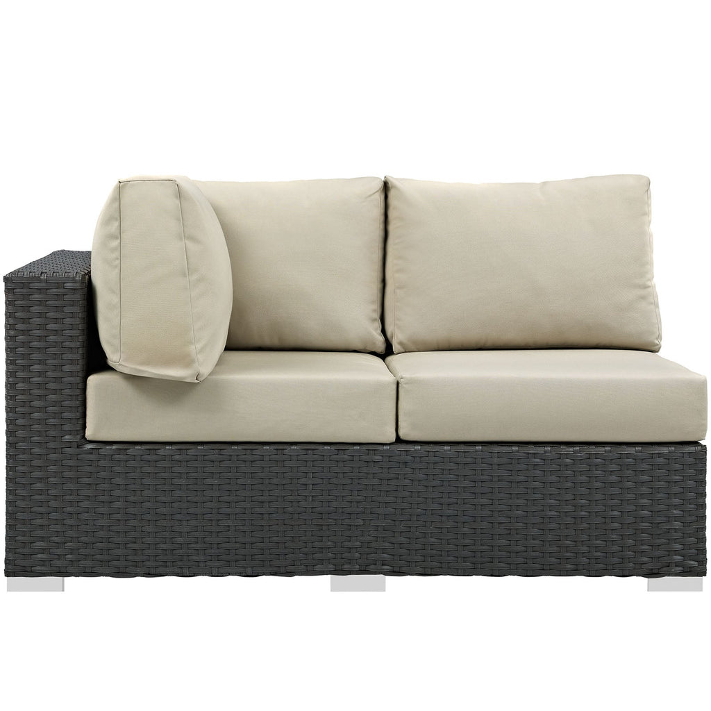 Sojourn Outdoor Patio Sunbrella¨ Left Arm Loveseat by Modway