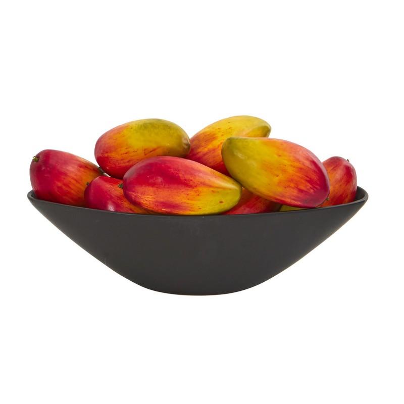 Dozen 8" Faux Mangos in Black Vase