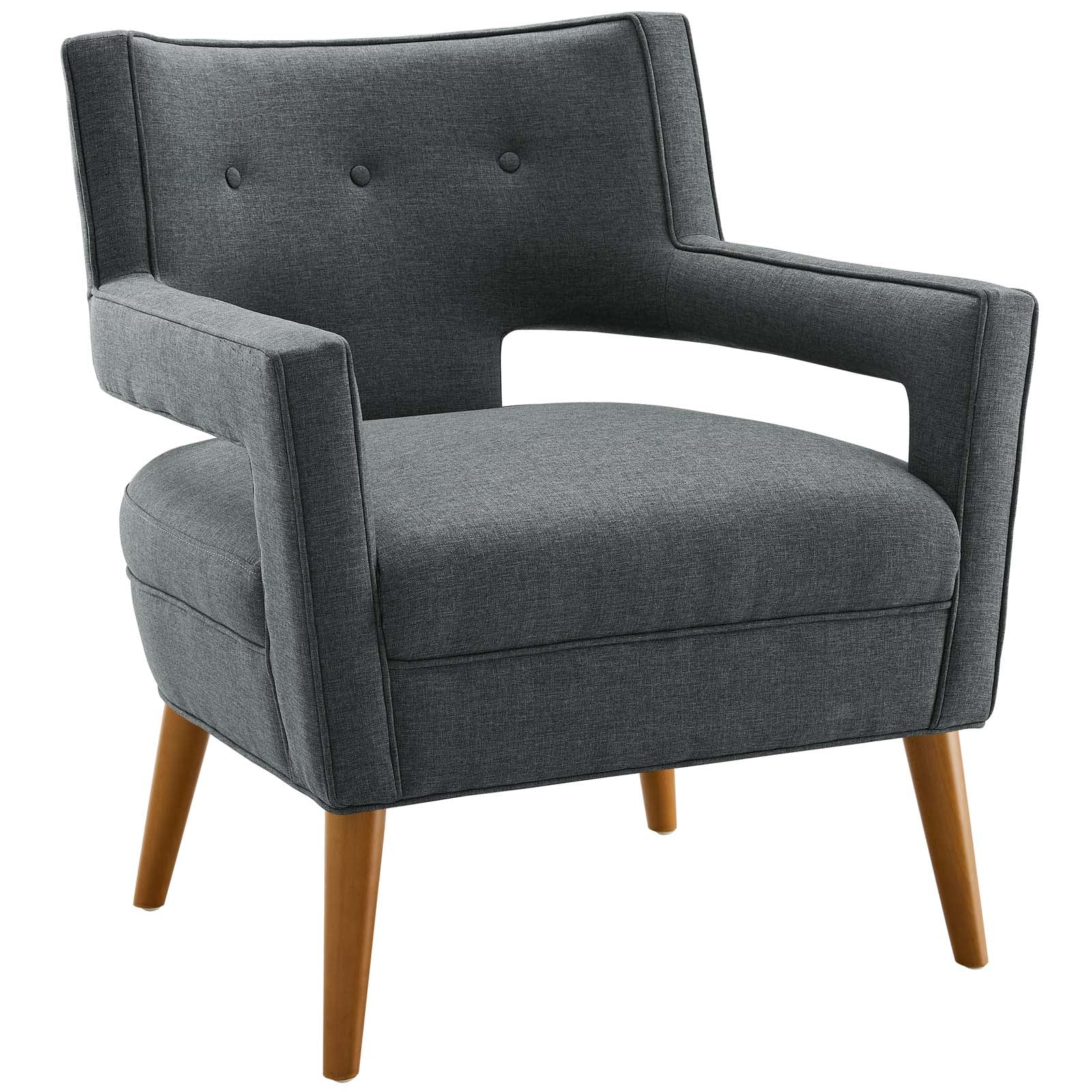 Sheer Upholstered Fabric Armchair Set of 2 by Modway